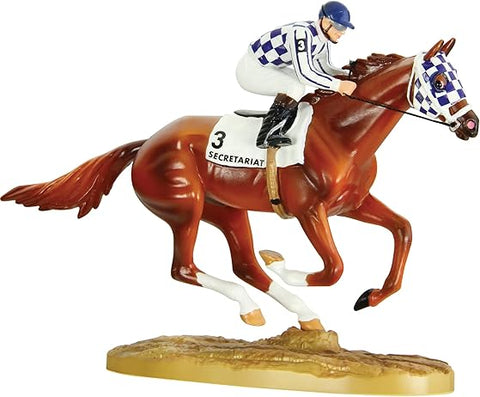 Breyer Secretariat-50th Anniversary Figurine w/Jockey