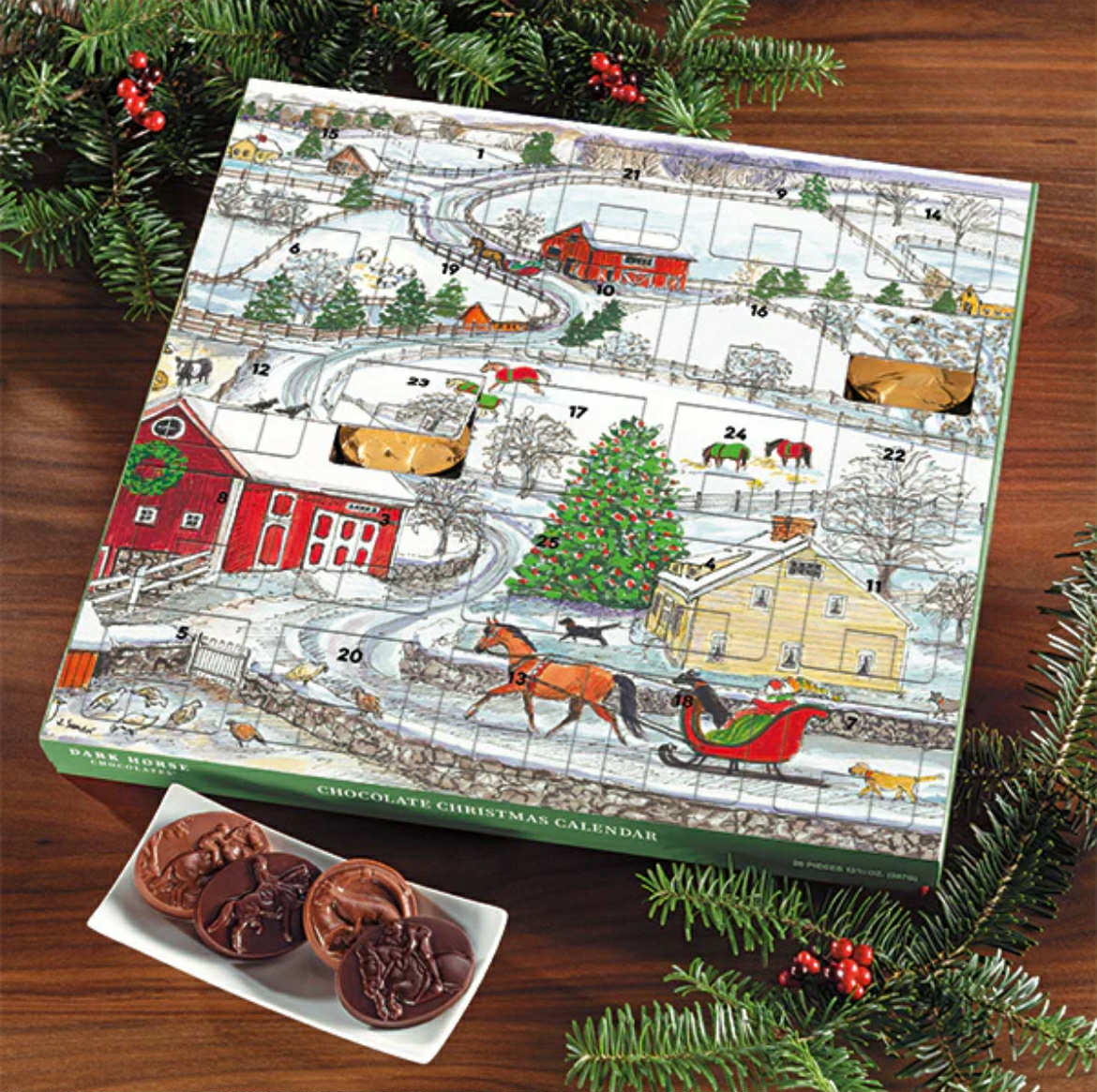 Dark Horse Chocolate Advent Calendar - Snowy Sleigh Ride